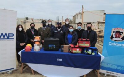 We delivered rescue equipment to Caldera's firefighters.
